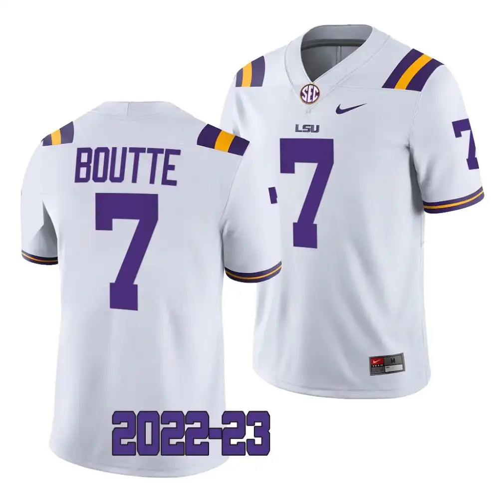 Men's LSU Tigers Kayshon Boutte #7 White 2022-23 Game NCAA Football Jersey